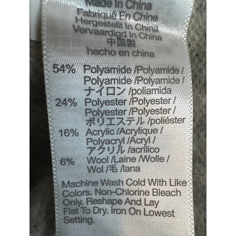 2/$30 Madewell Vinson Shawl-Collar L Pullover Sweater Heathered Stonewall Gray - Picture 9 of 14